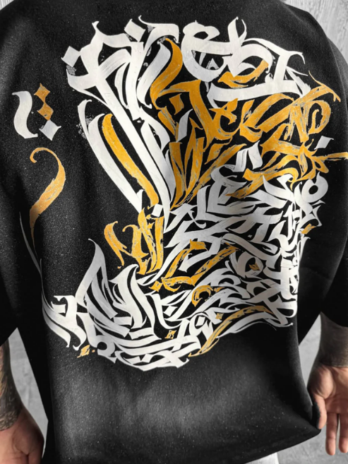 Golden Script Oversized Tee