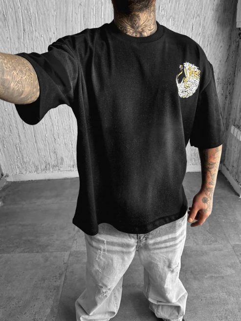 Golden Script Oversized Tee